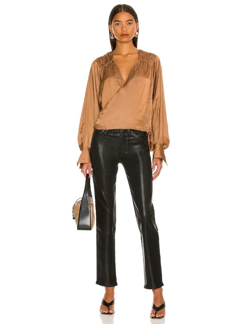 FRAME Le Sylvie Slender Straight Noir Coated Black Mid Rise Ankle Jeans, Size 26